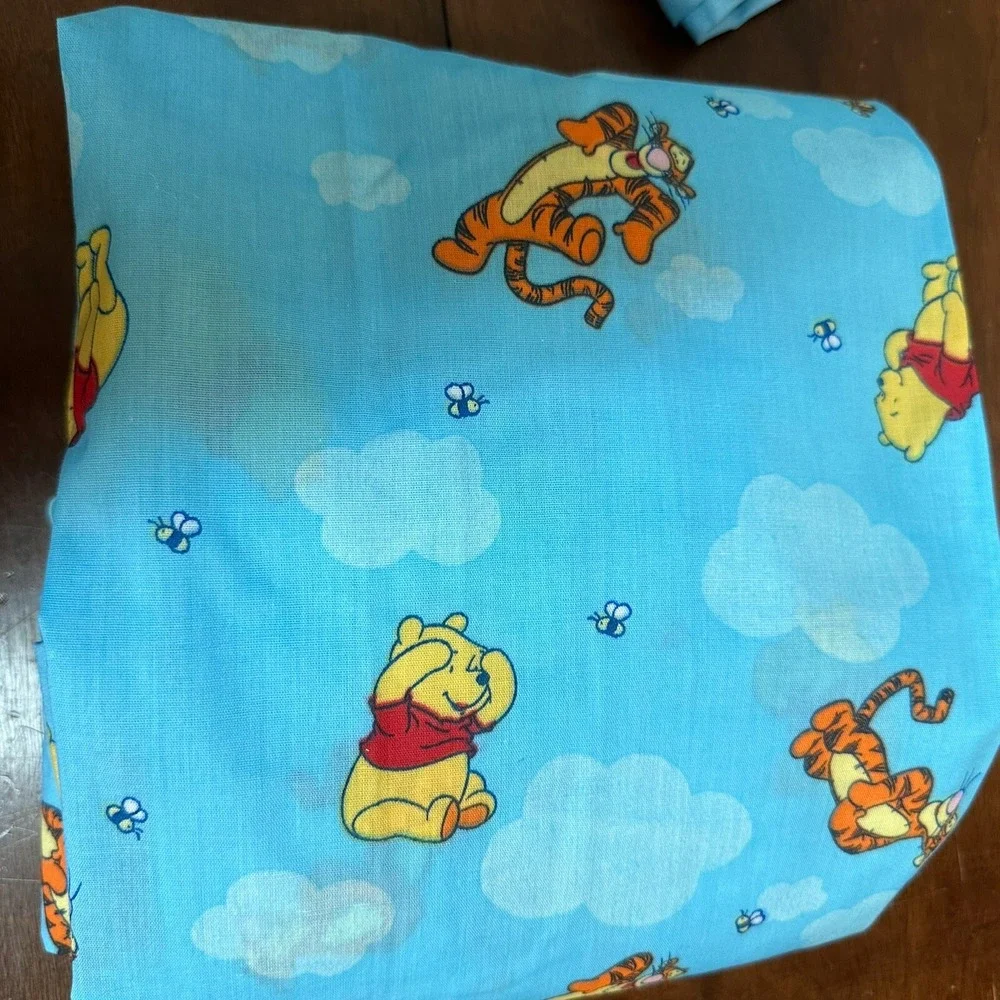 Vintage Disney Winnie the Pooh & Tigger Crib Sheets Flat & Fitted 2 PC Made USA